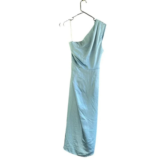 Elliatt Women's Blue Cassini One Shoulder Ruched Sleeveless Midi Dress Size S - Picture 7 of 7